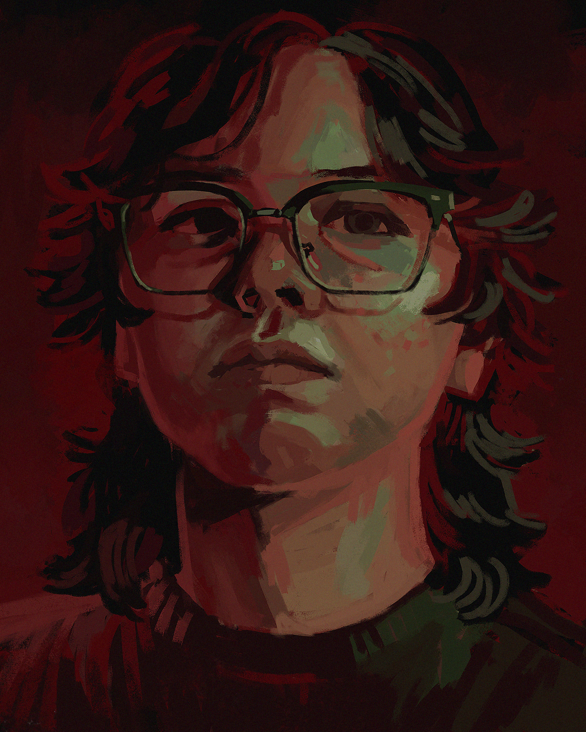 Painted portrait of Jon Richards.